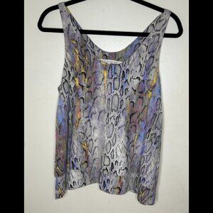 RACHEL Rachel Roy Gorgeous Purple Rainbow Snakeskin Tank Top Size XS